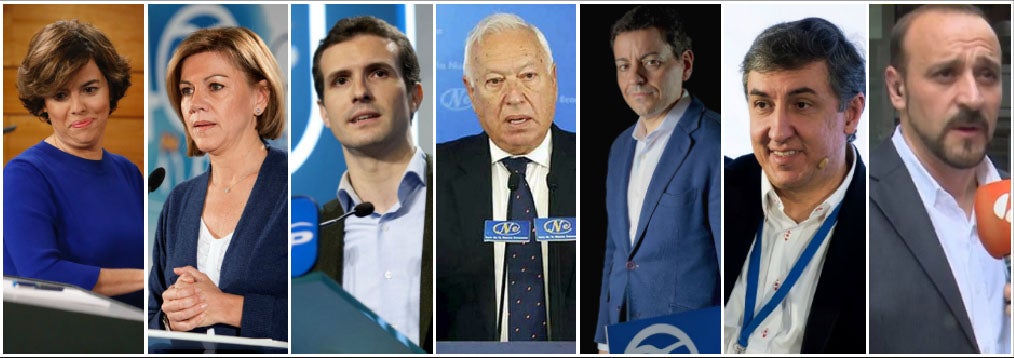 <p>¿Quiénes son los candidatos que aspiran a presidir el PP tras la marcha Mariano Rajoy?</p> <p>¿Quiénes son los candidatos que aspiran a presidir el PP tras la marcha Mariano Rajoy?</p>