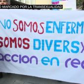 Pancarta en defensa de la transexualidad.
