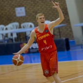 Alberto Diaz, jugador de Unicaja, con la selección española de baloncesto