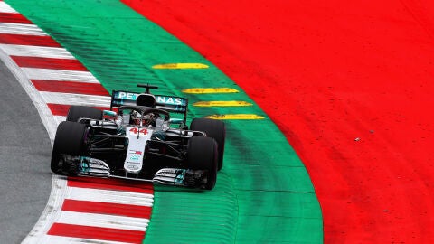 Lewis Hamilton, en el trazado de Spielberg