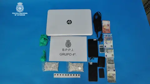 Material incautado por la Policia en Ciudad Real Material incautado por la Policia en Ciudad Real