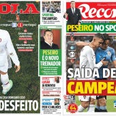 La prensa de Portugal lamenta el adiós de su selección