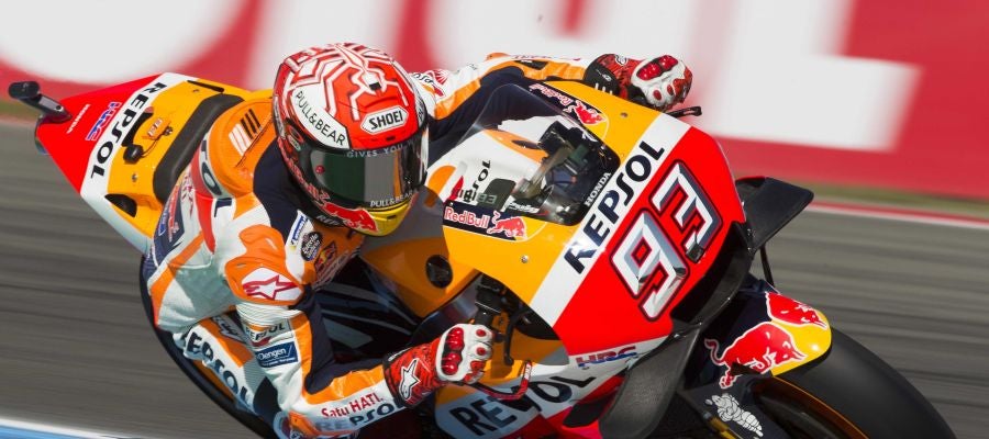 Marc Márquez pilota la Honda en Assen Marc Márquez pilota la Honda en Assen