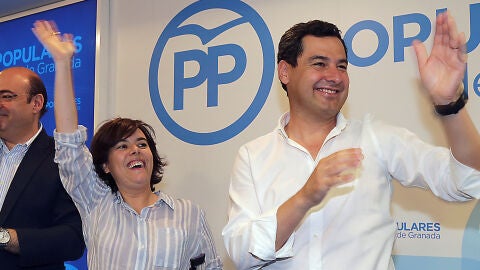 Soraya S&aacute;enz de Santamar&iacute;a con Juanma Moreno