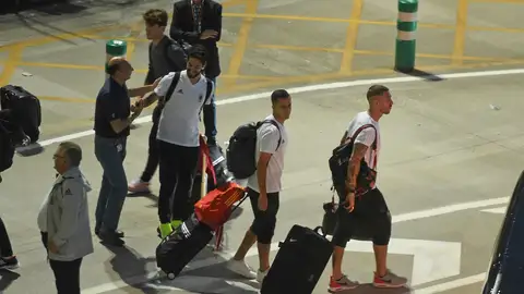 Los jugadores de la Selección, a su llegada a Madrid Los jugadores de la Selección, a su llegada a Madrid