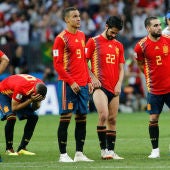 Los jugadores de España, tristes