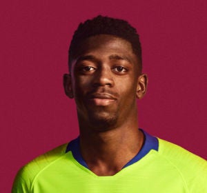 Dembele, con la nueva camiseta del Barcelona Dembele, con la nueva camiseta del Barcelona