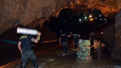 Cueva de Tailandia donde han estado atrapados los ni&ntilde;os y su entrenador