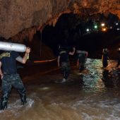 Cueva de Tailandia donde han estado atrapados los niños y su entrenador