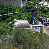 Helicóptero en el que se ha fugado el preso en Francia