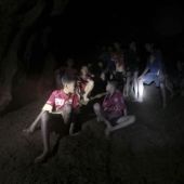 Algunos de los niños atrapados en una cueva de Tailandia