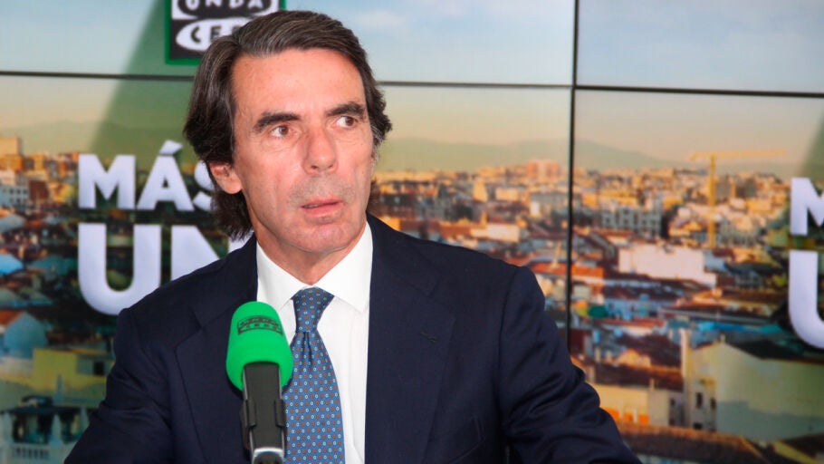 El ex presidente del Gobierno, Jos&eacute; Mar&iacute;a Aznar, durante una entrevista en Onda Cero