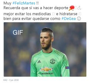 El tuit de la Policía de Zaragoza sobre De Gea El tuit de la Policía de Zaragoza sobre De Gea