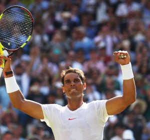 Rafa Nadal celebra su triunfo Rafa Nadal celebra su triunfo