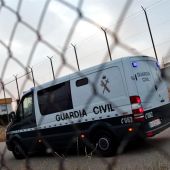 Un furgón de la Guardia Civil en un traslado de presos