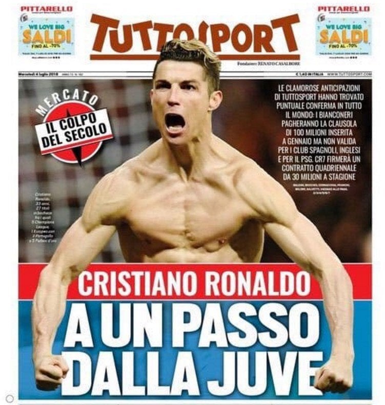 En Italia ven a Cristiano Ronaldo "a un paso" de fichar por la Juventus En Italia ven a Cristiano Ronaldo "a un paso" de fichar por la Juventus