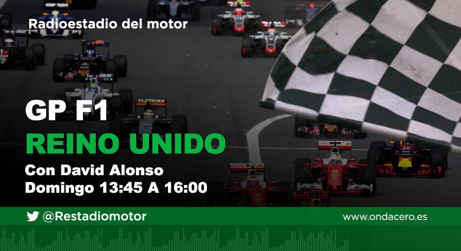 Escucha en directo el GP de Reino Unido de Fórmula 1 en Radioestadio del Motor a través de Ondacero.es y aplicación móvil Escucha en directo el GP de Reino Unido de Fórmula 1 en Radioestadio del Motor a través de Ondacero.es y aplicación móvil