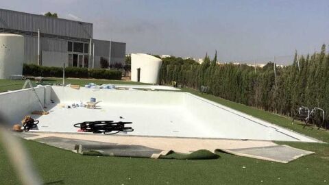 Estado actual de las obras en la piscina de El Altet