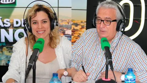 Maggie Civantos y Leo Harlem durante una entrevista en Onda Cero Maggie Civantos y Leo Harlem durante una entrevista en Onda Cero