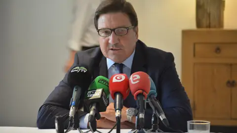 José Sepulcre, expresidente del Elche CF, en su última intervención ante la prensa en el Hotel Huerto del Cura. ELCHE CF