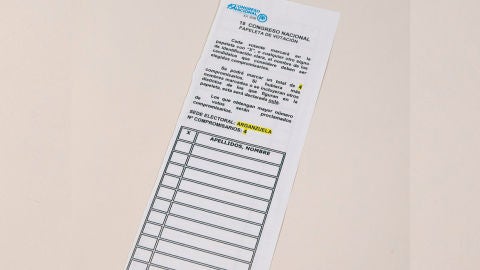 Papeletas de las primarias del PP