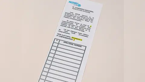 Papeletas de las primarias del PP Papeletas de las primarias del PP