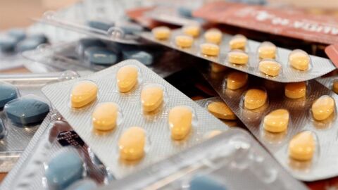 Vista de varios medicamentos