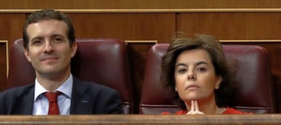 Pablo Casado y Soraya Sáenz de Santamaría Pablo Casado y Soraya Sáenz de Santamaría