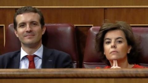 Pablo Casado y Soraya S&aacute;enz de Santamar&iacute;a