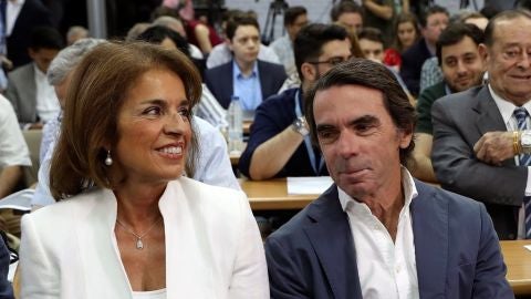 Jos&eacute; Mar&iacute;a Aznar junto a Ana Botella