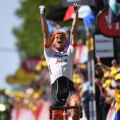John Degenkolb celebra la victoria de etapa John Degenkolb celebra la victoria de etapa
