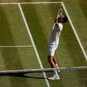 Novak Djokovic celebra su victoria en Wimbledon Novak Djokovic celebra su victoria en Wimbledon