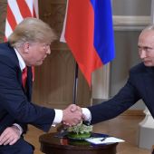 Los presidentes de EE.UU, Donald Trump y de Rusia, Vladímir Putin