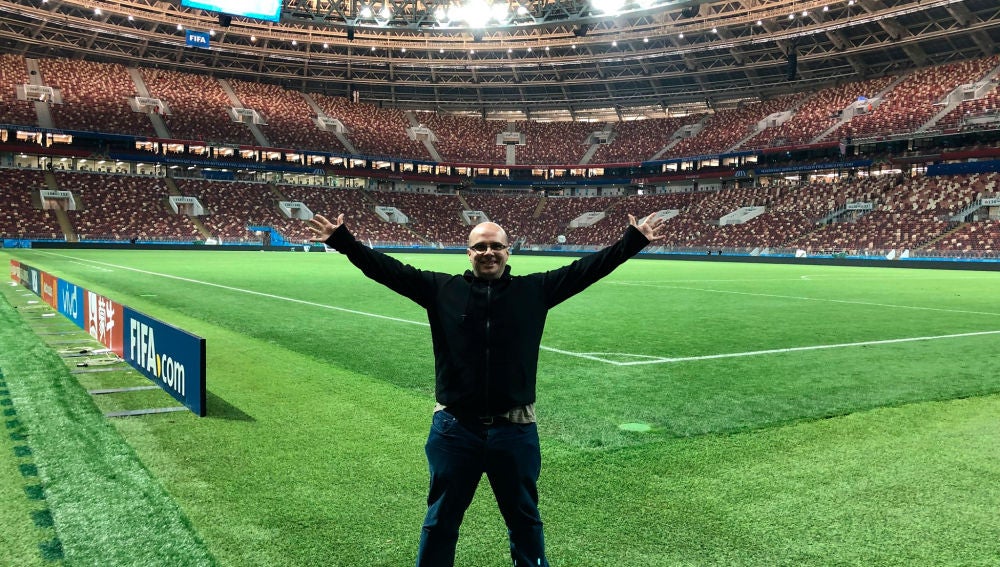 Mister Chip en el estadio  Luzhniki de Moscú