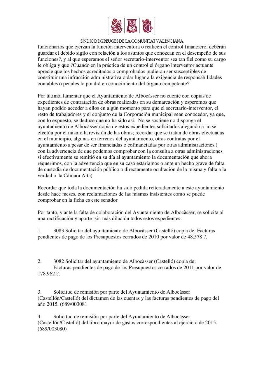 La Fiscalía de Castellón investiga por un posible delito de prevaricación y vulneración de derechos constitucionales al alcalde y al secretario de Albocasser La Fiscalía de Castellón investiga por un posible delito de prevaricación y vulneración de derechos constitucionales al alcalde y al secretario de Albocasser