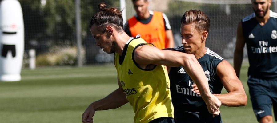 Gareth Bale durante un entrenamiento Gareth Bale durante un entrenamiento