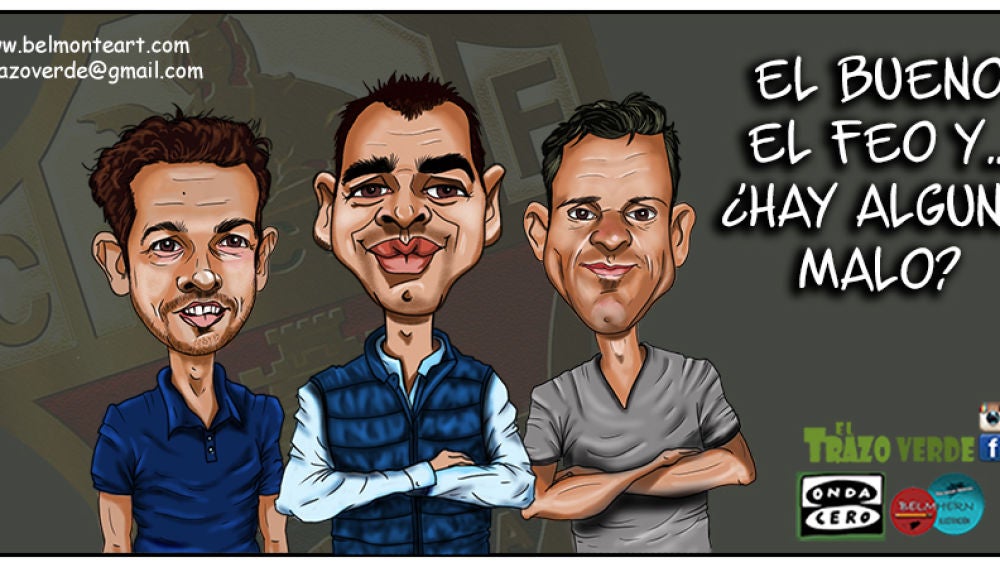 Jorge Cordero, Sergio Mantecón y Edu Albacar, responsables del área deportiva del Elche CF.