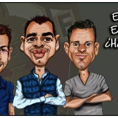 Jorge Cordero, Sergio Mantecón y Edu Albacar, responsables del área deportiva del Elche CF.