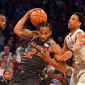Leonard y DeRozan durante el All Star Leonard y DeRozan durante el All Star