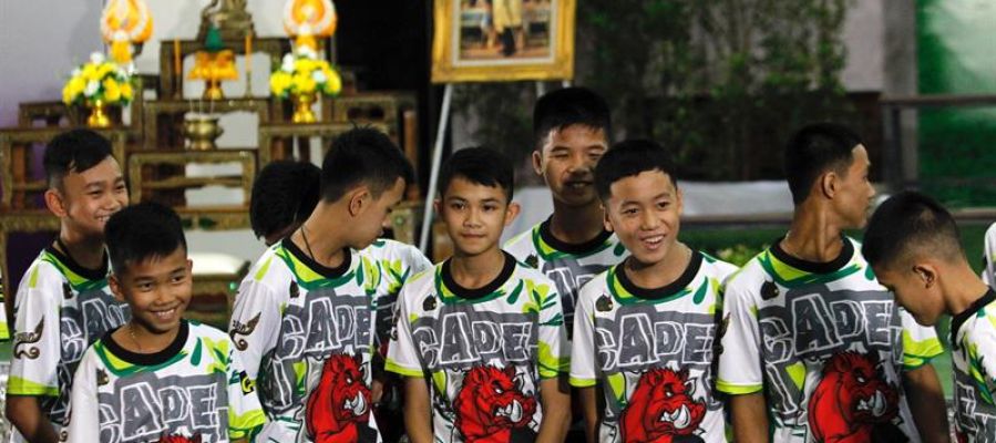 Los doce niños rescatados del interior de una cueva en el norte de Tailandia Los doce niños rescatados del interior de una cueva en el norte de Tailandia