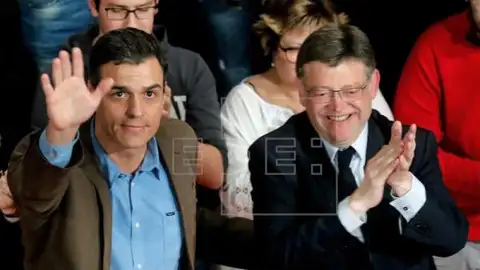 Pedro Sánchez, presidente del Gobierno y Ximo Puig, president de la Generalitat. Pedro Sánchez, presidente del Gobierno y Ximo Puig, president de la Generalitat.