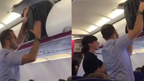 bruto maleta avión