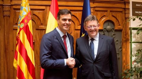 Pedro S&aacute;nchez y Ximo Puig