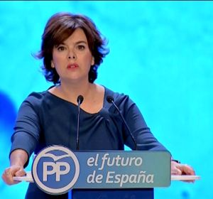 Santamaría pide respetar el voto de los afiliados: "Yo no estaría en esta tribuna si no fuera la más votada" Santamaría pide respetar el voto de los afiliados: "Yo no estaría en esta tribuna si no fuera la más votada"
