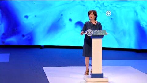 Santamar&iacute;a pide a los compromisarios que respeten el voto de los afiliados: "Yo no estar&iacute;a en esta tribuna si no fuera la m&aacute;s votada"