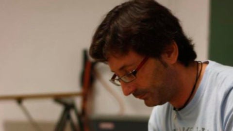 Mariano L&oacute;pez, director de las excavaciones de la Sima de las Palomas en el monte Cabezo Gordo en Torre-Pacheco.