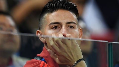 James Rodr&iacute;guez durante el Colombia-Inglaterra