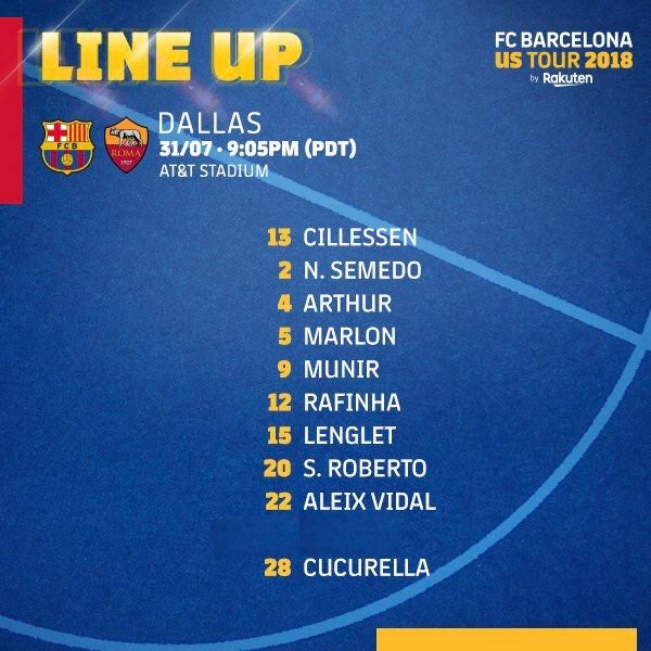 La Roma borra a Malcom del once inicial del Barcelona en sus redes sociales La Roma borra a Malcom del once inicial del Barcelona en sus redes sociales