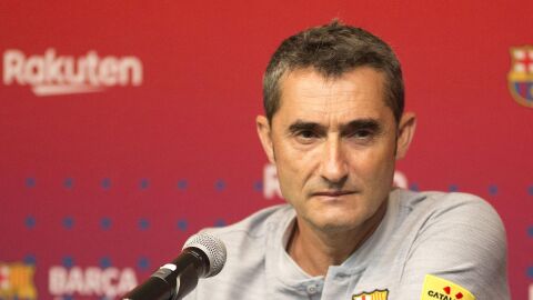 Ernesto Valverde en rueda de prensa