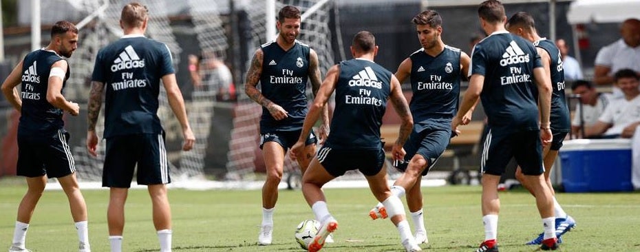 Sergio Ramos, principal novedad en el entrenamiento del Real Madrid Sergio Ramos, principal novedad en el entrenamiento del Real Madrid
